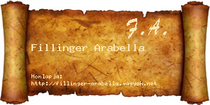 Fillinger Arabella névjegykártya